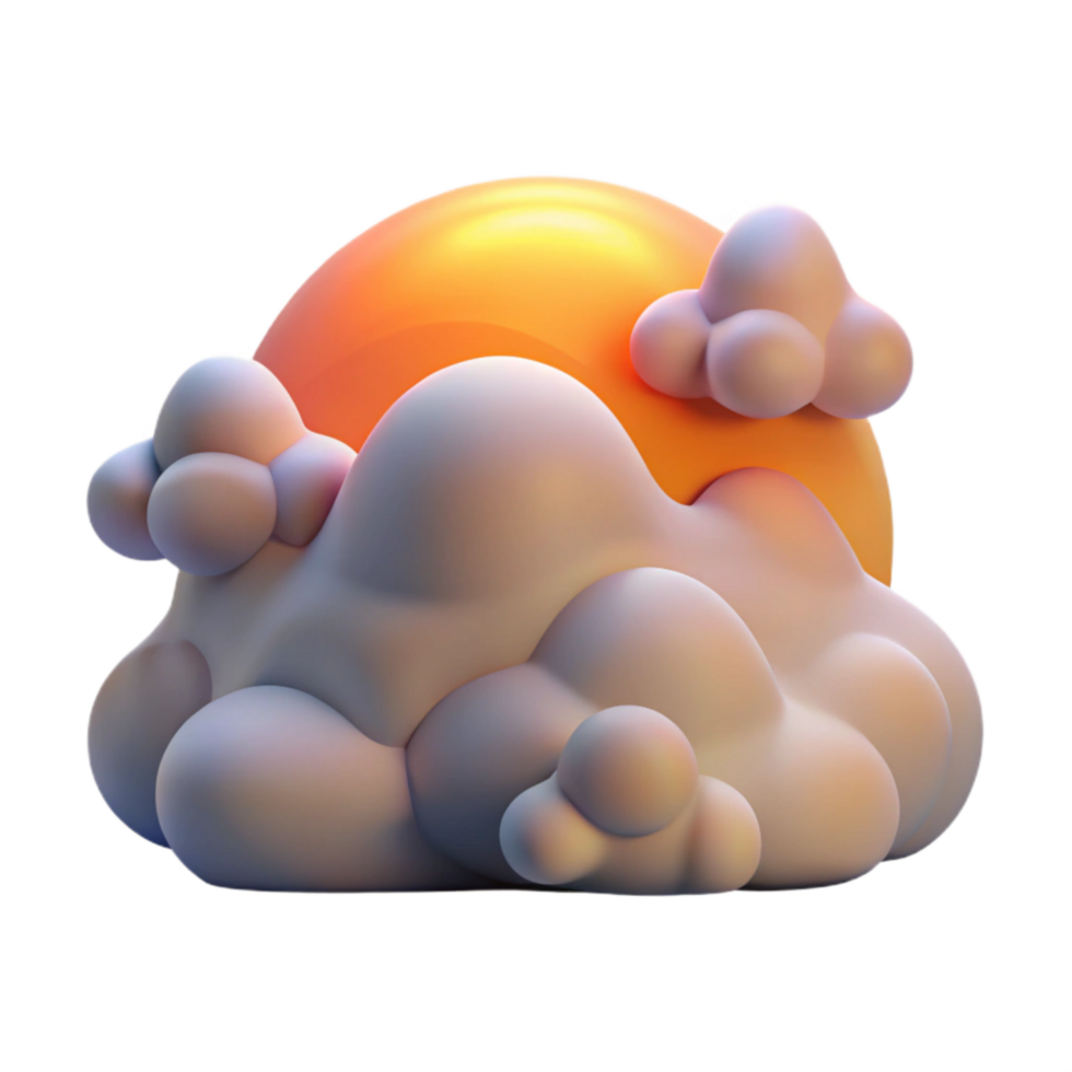 impressive creative Sunset Sky with Clouds Landscape Transparent Element original png