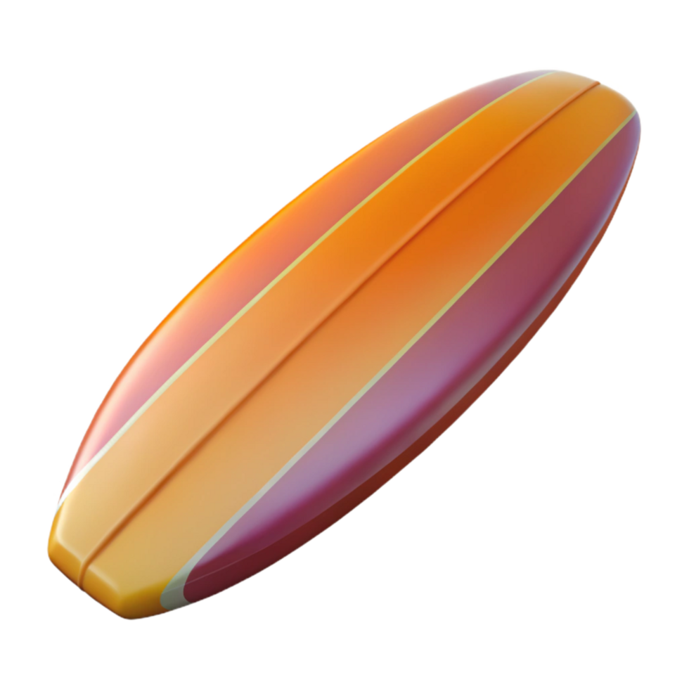 extraordinary artistic Surfboard Side View Isolated authentic png