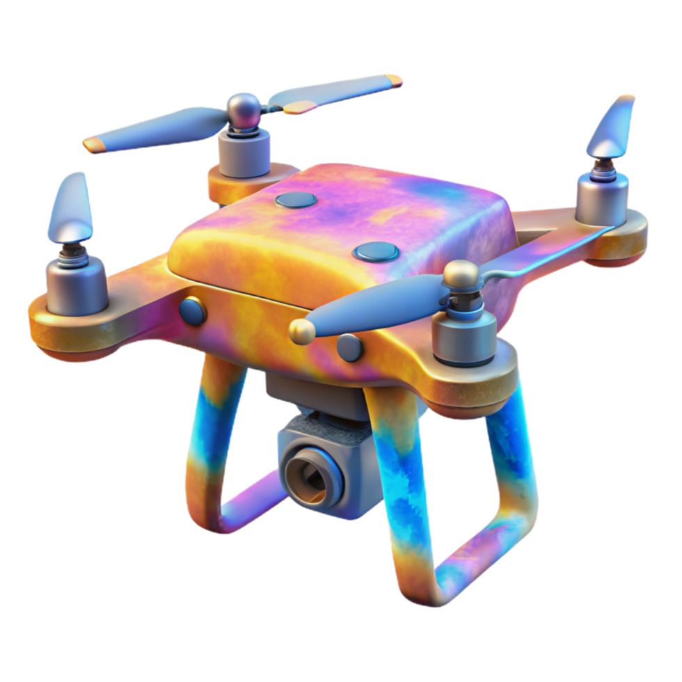 beautiful abstract Drone with Thermal Camera Isolated png