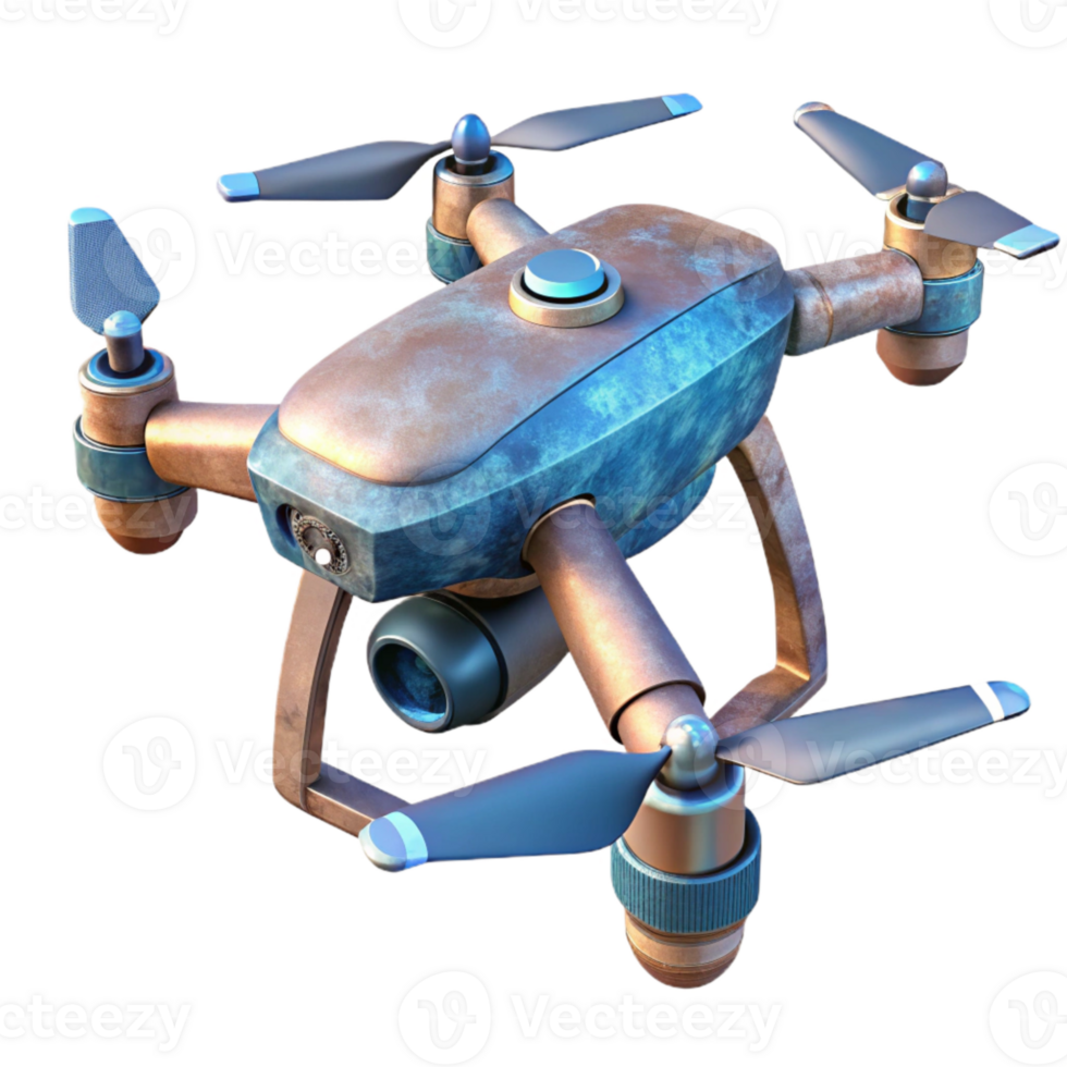 elegant traditional Drone with Stabilized Gimbal Transparent Background professional png