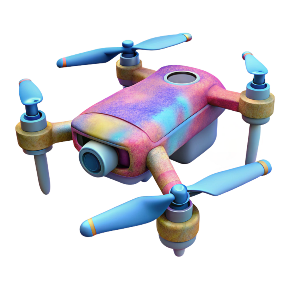 impressive creative Drone with Thermal Camera Isolated authentic png