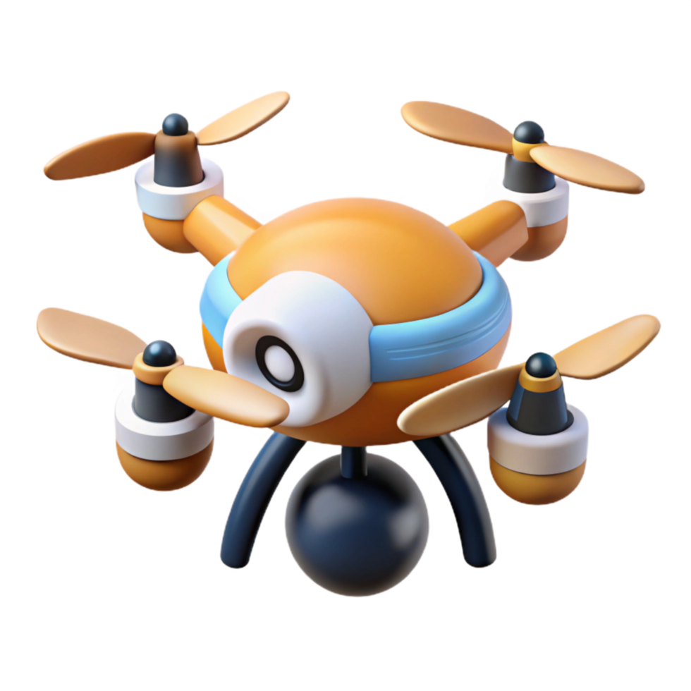 vibrant traditional Drone with Wireless Connectivity Isolated high quality png