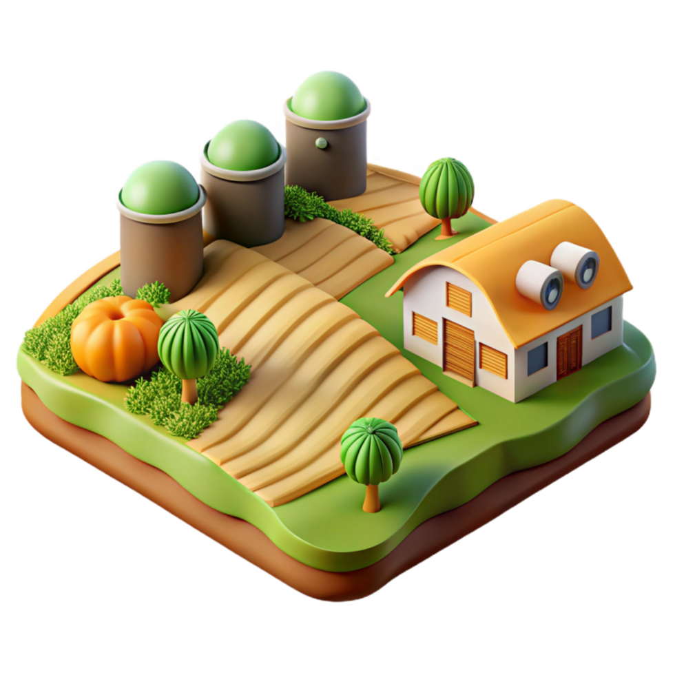 impressive abstract Sustainable Agriculture Farm Fields Transparent Background exclusive png