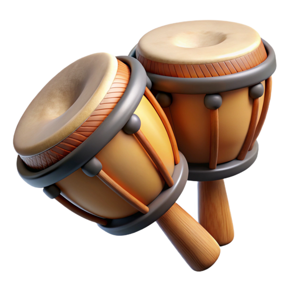 vibrant contemporary Drum Brushes Close Up View Isolated high resolution png