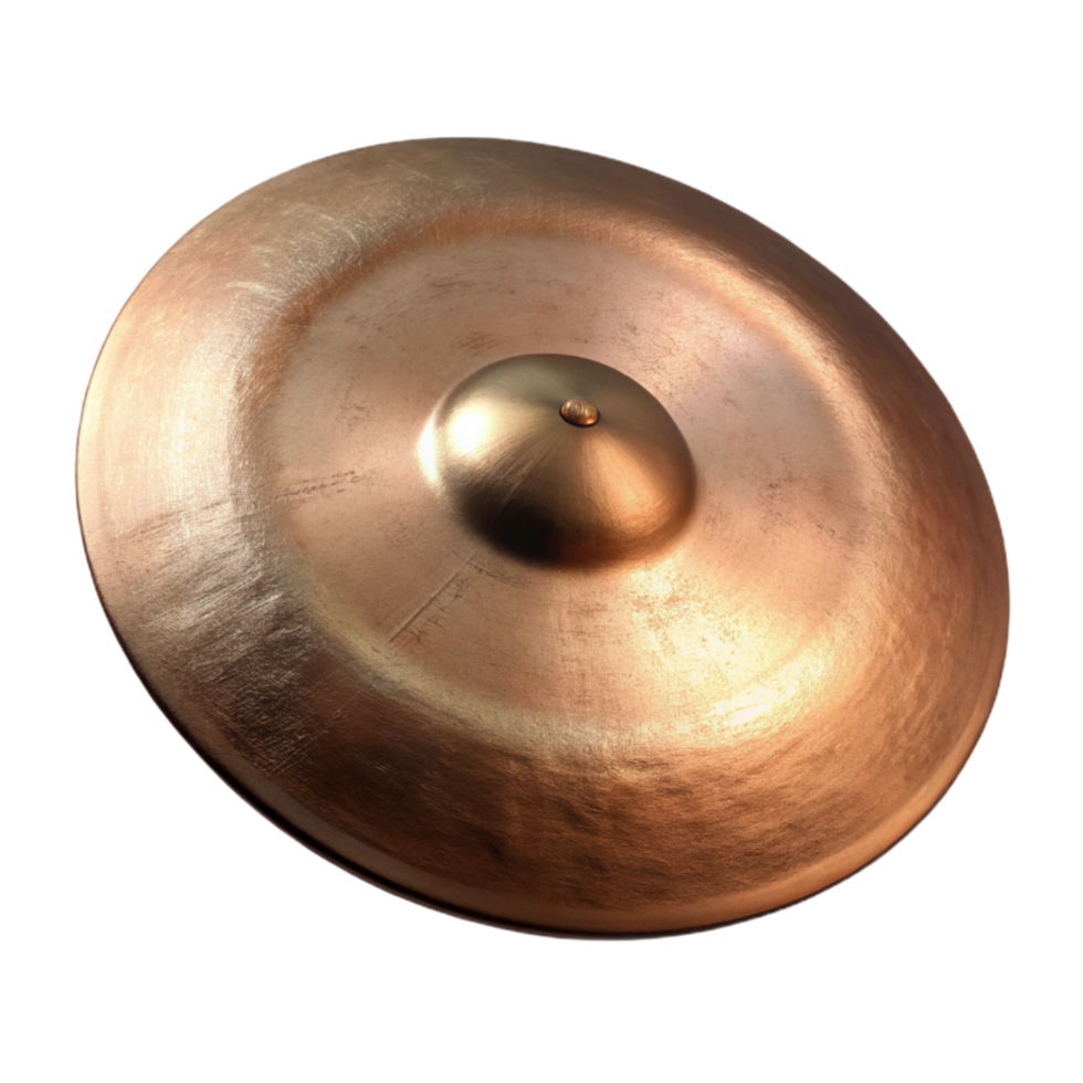 wonderful contemporary Drum Cymbal Bronze Finish Isolated Cutout with Realistic Shadows exclusive png