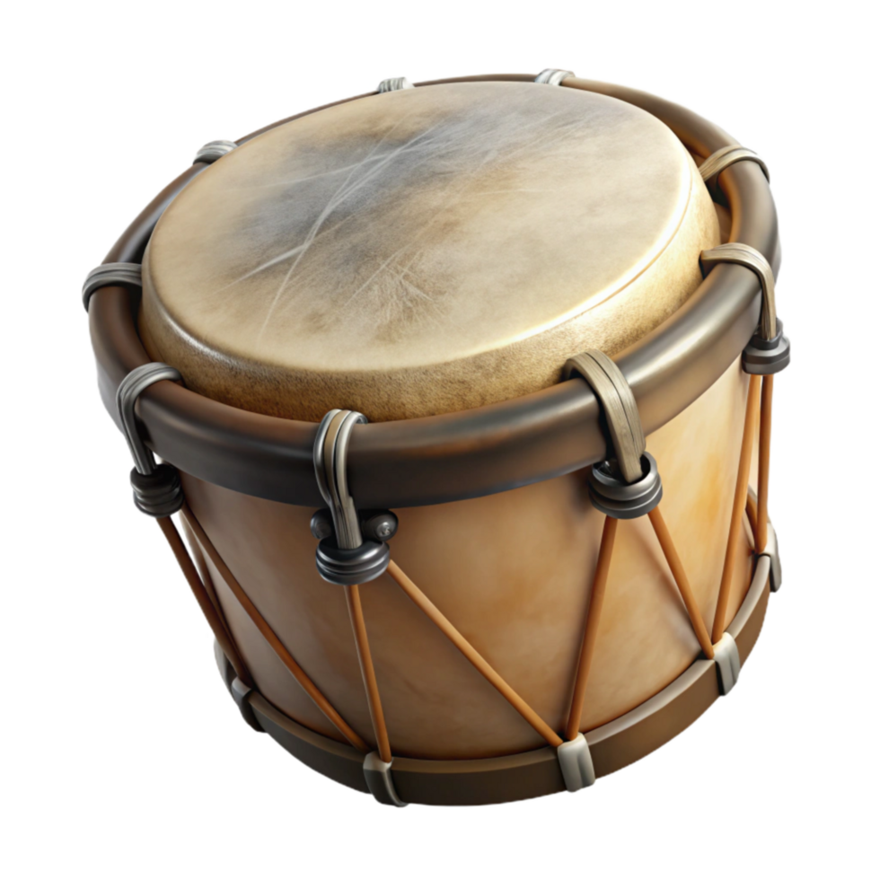 beautiful classic Drum Head Close Up View Isolated detailed png