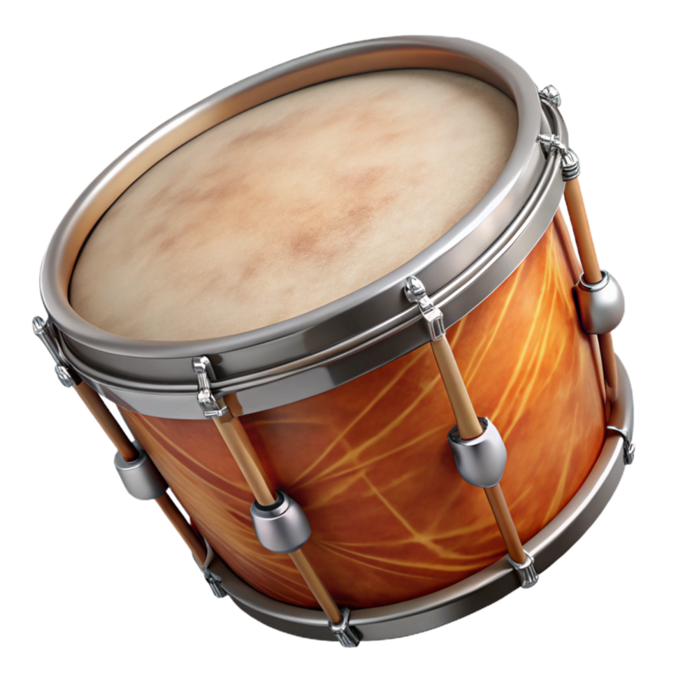 stunning rustic Drum Head Close Up View Isolated professional png