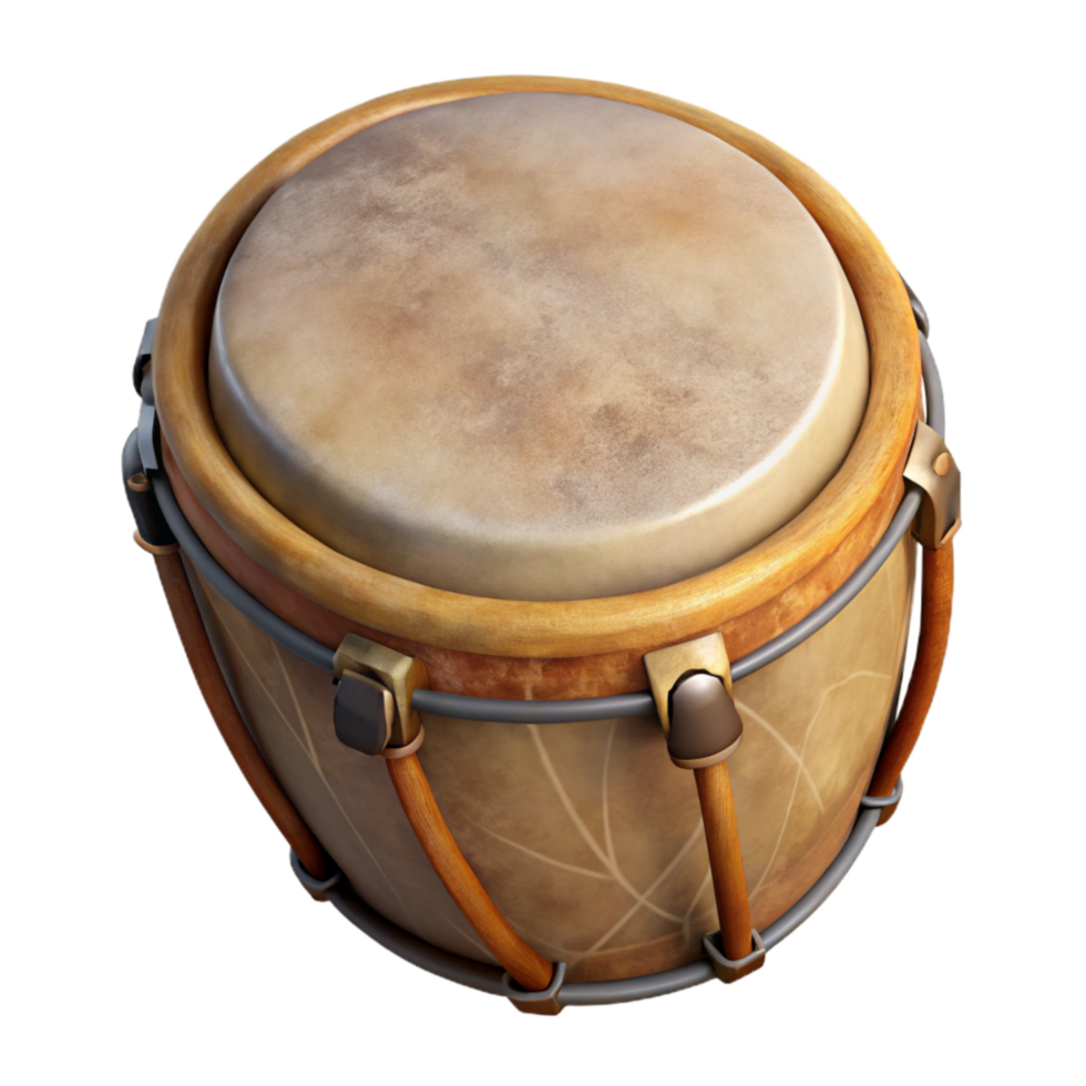 beautiful vintage Drum Head Plastic Surface Isolated Cutout with Realistic Texture genuine png