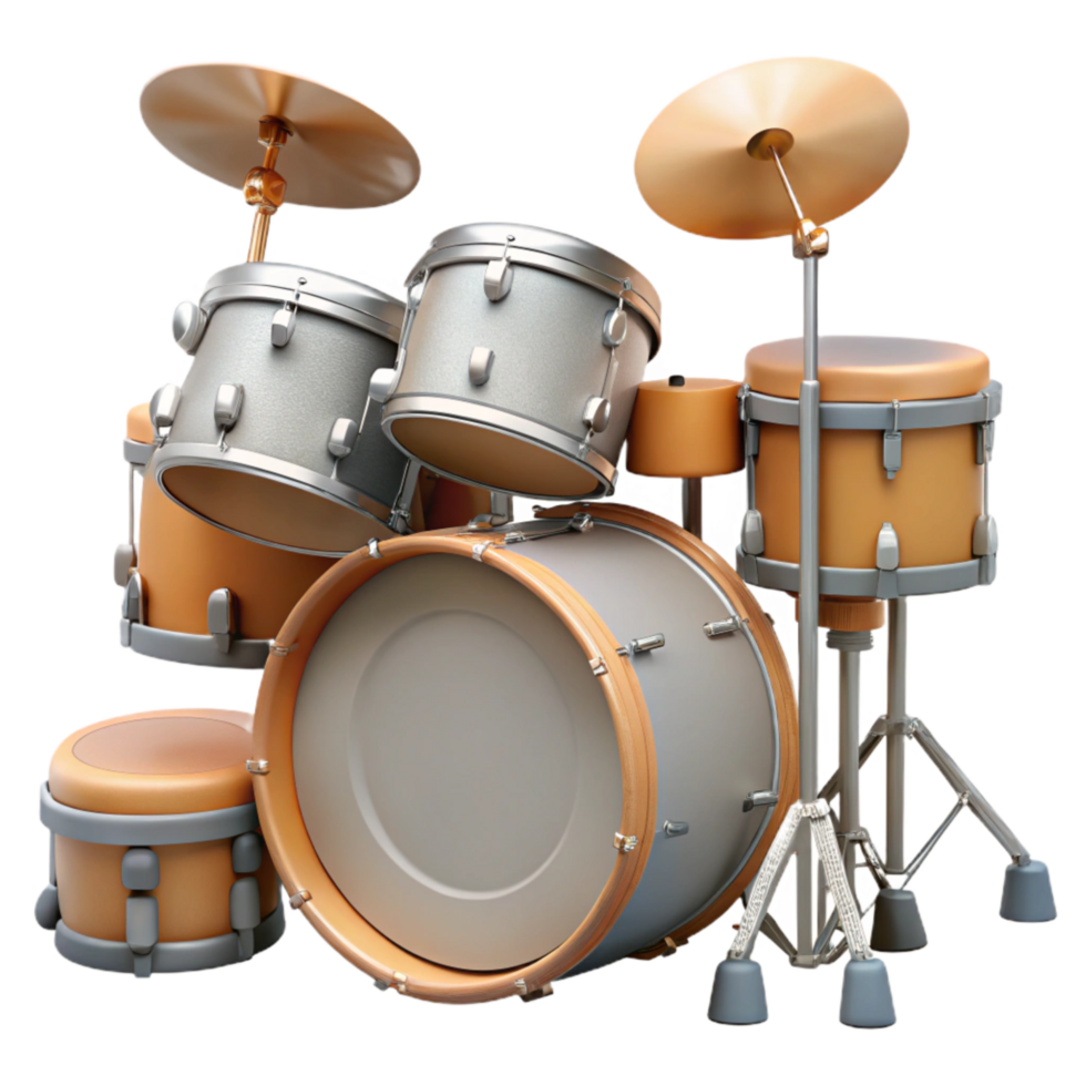 serene abstract Drum Kit Top View Cutout high resolution png