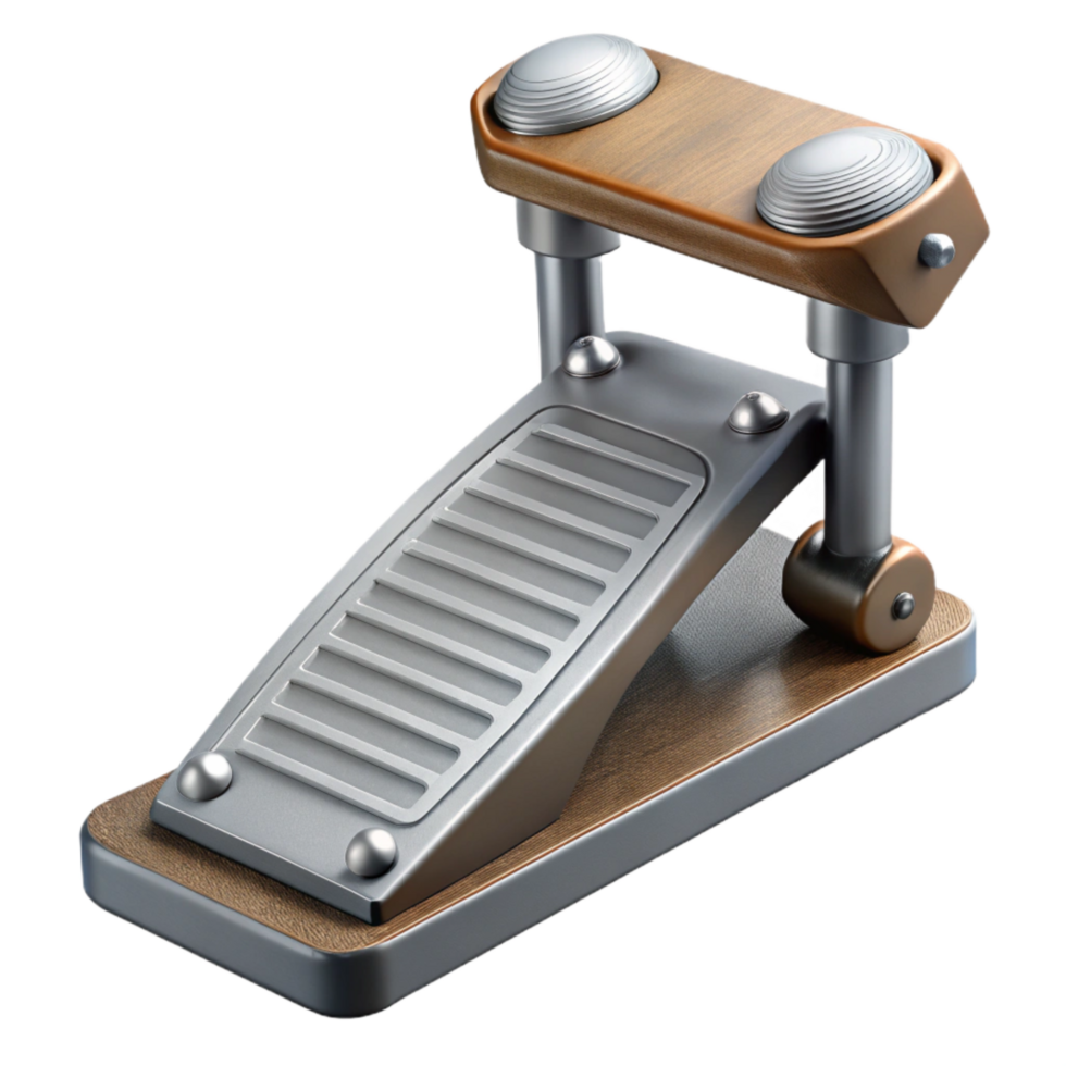 serene rustic Drum Pedal Foot Control Metal Construction Cutout high resolution png