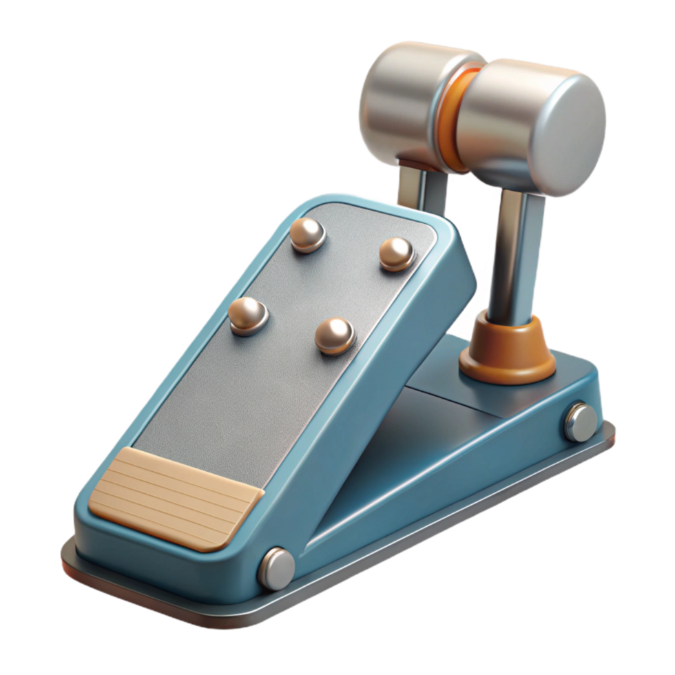 elegant vintage Drum Pedal Foot Control Metal Construction Cutout premium png