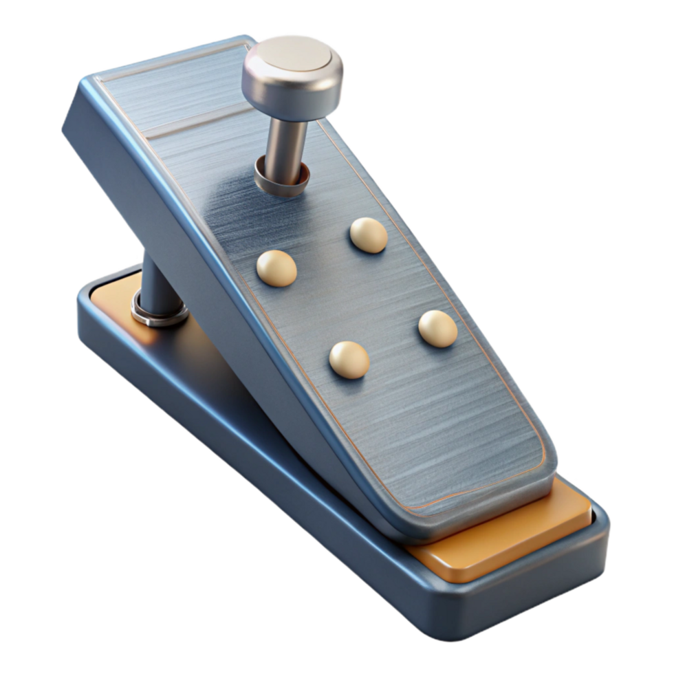 serene minimalist Drum Pedal Foot Control Metal Construction Cutout high quality png