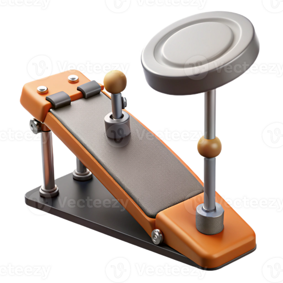 magnificent modern Drum Pedal Footplate and Beater Isolated Element Transparent Background authentic png