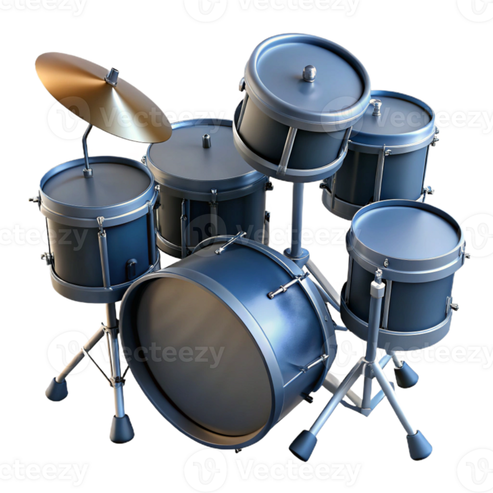magnificent traditional Drum Set Silhouette Top View Transparent Background original png