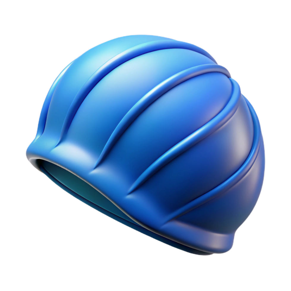 extraordinary traditional Swim Cap Silicone Blue Isolated original png
