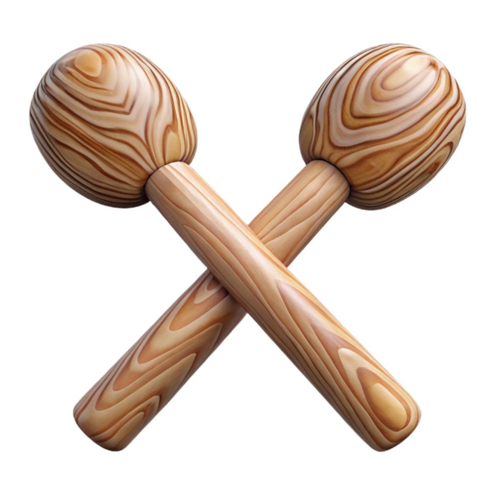 stunning contemporary Drum Sticks Pair Crossed Wood Grain Transparent Background high quality png