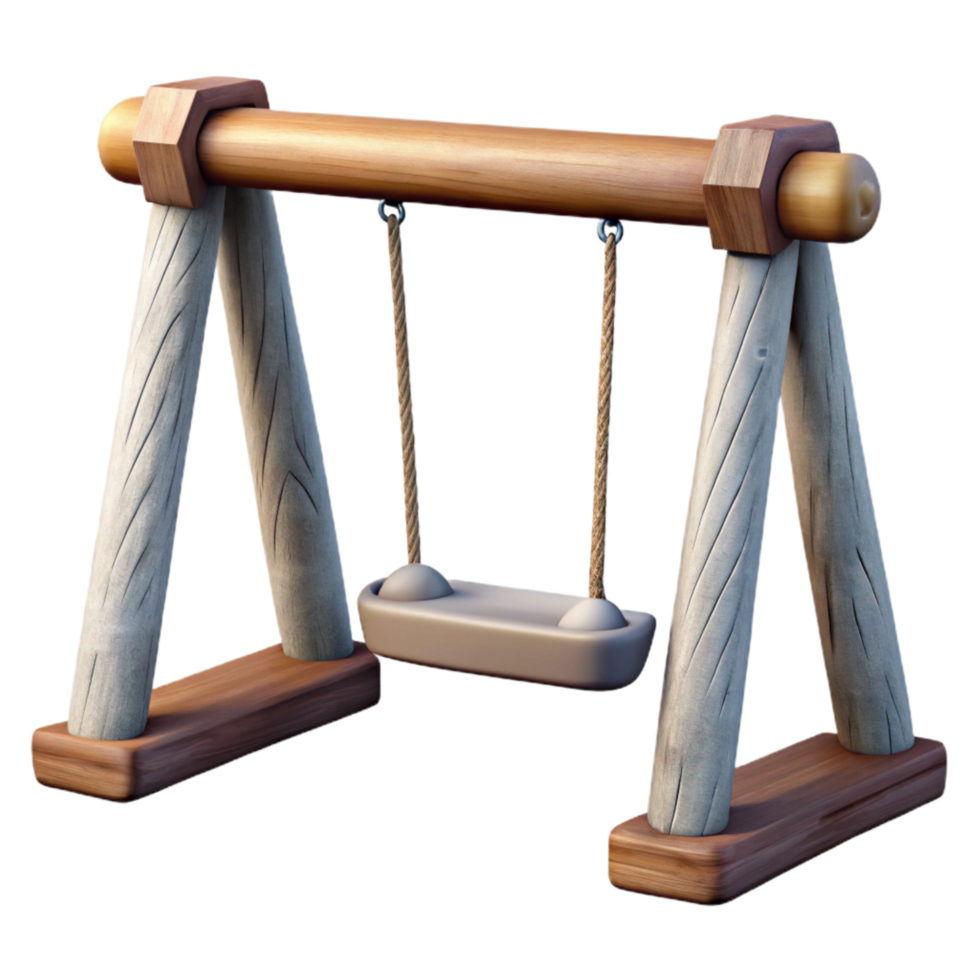 elegant classic Swing Set with Two Swings Cutout original png
