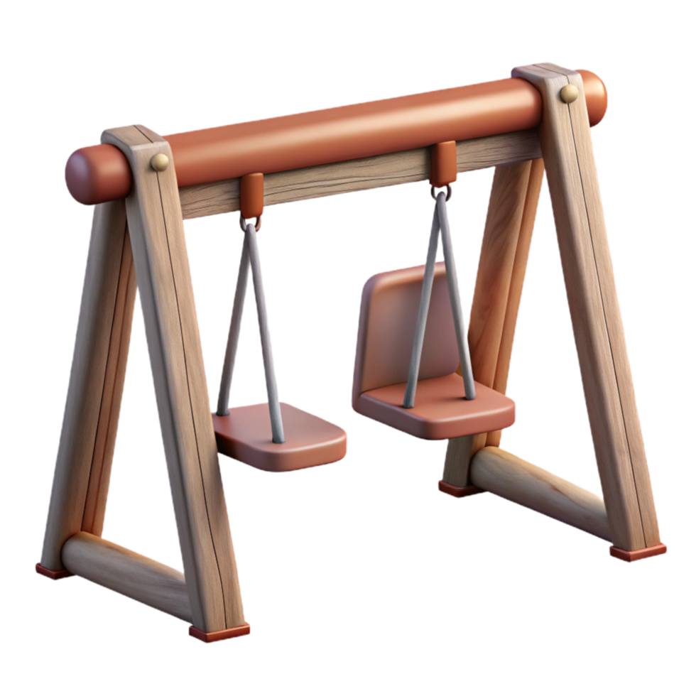 serene abstract Swing Set with Two Swings Cutout high resolution png