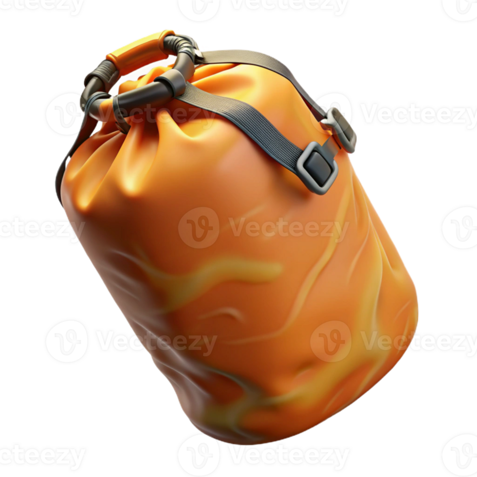 elegant abstract Dry Bag Orange Transparent Background authentic png