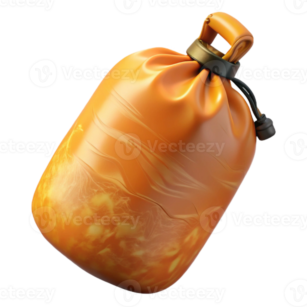 serene artistic Dry Bag Orange Transparent Background detailed png