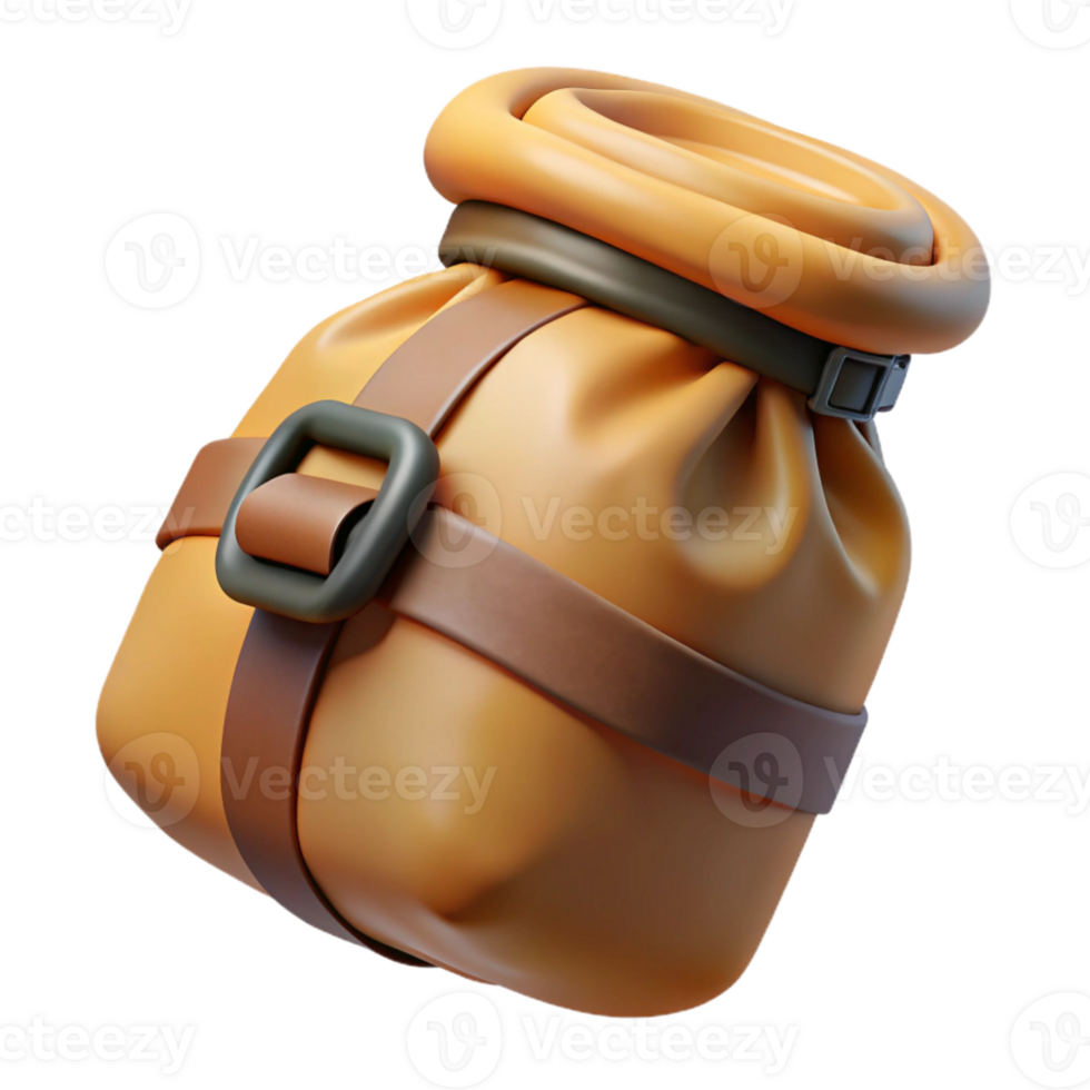 impressive rustic Dry Bag with Roll Top Closure Cutout professional png