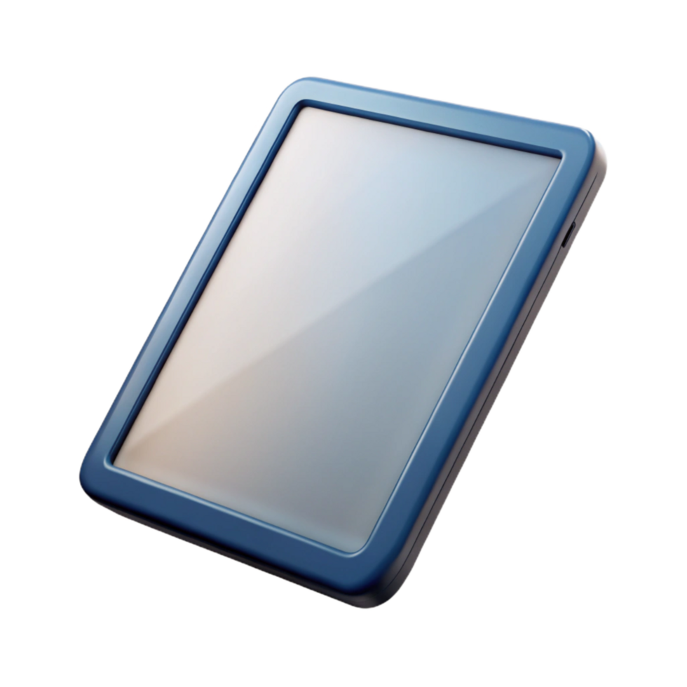 deslumbrante clássico tábua com em branco tela angular Visão transparente fundo png