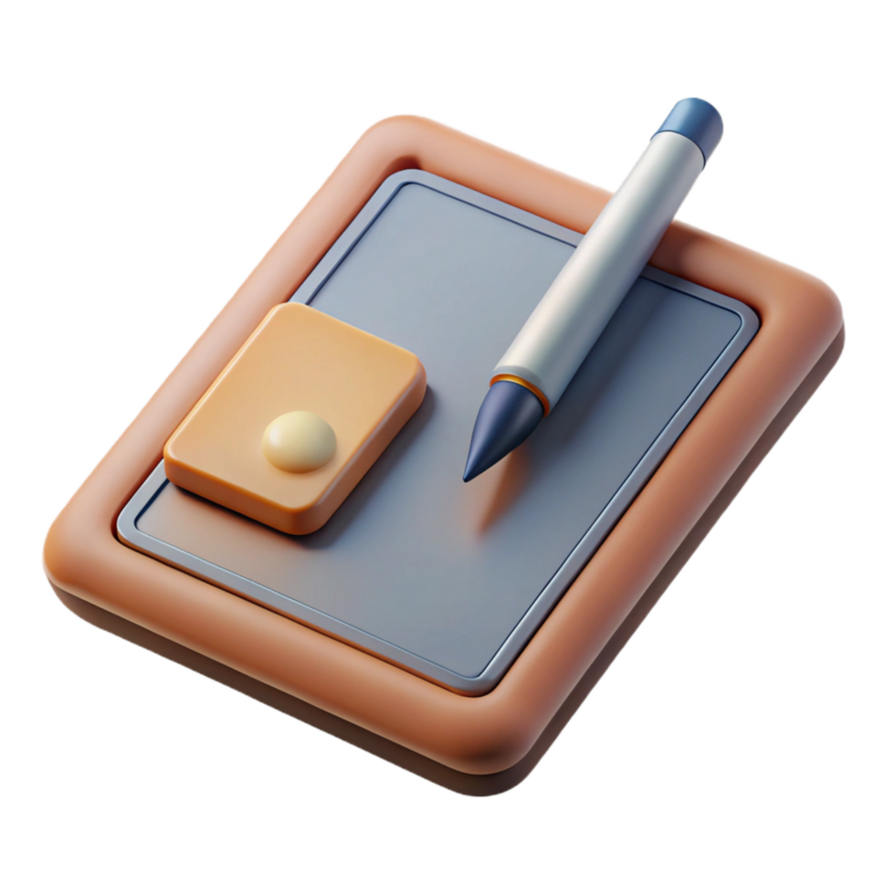 magnificent classic Tablet Computer with Stylus Side View Isolated Cutout high quality png