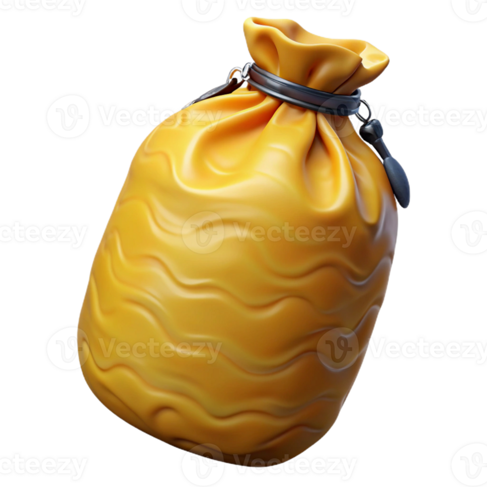 vibrant rustic Dry Bag Yellow Transparent Background png
