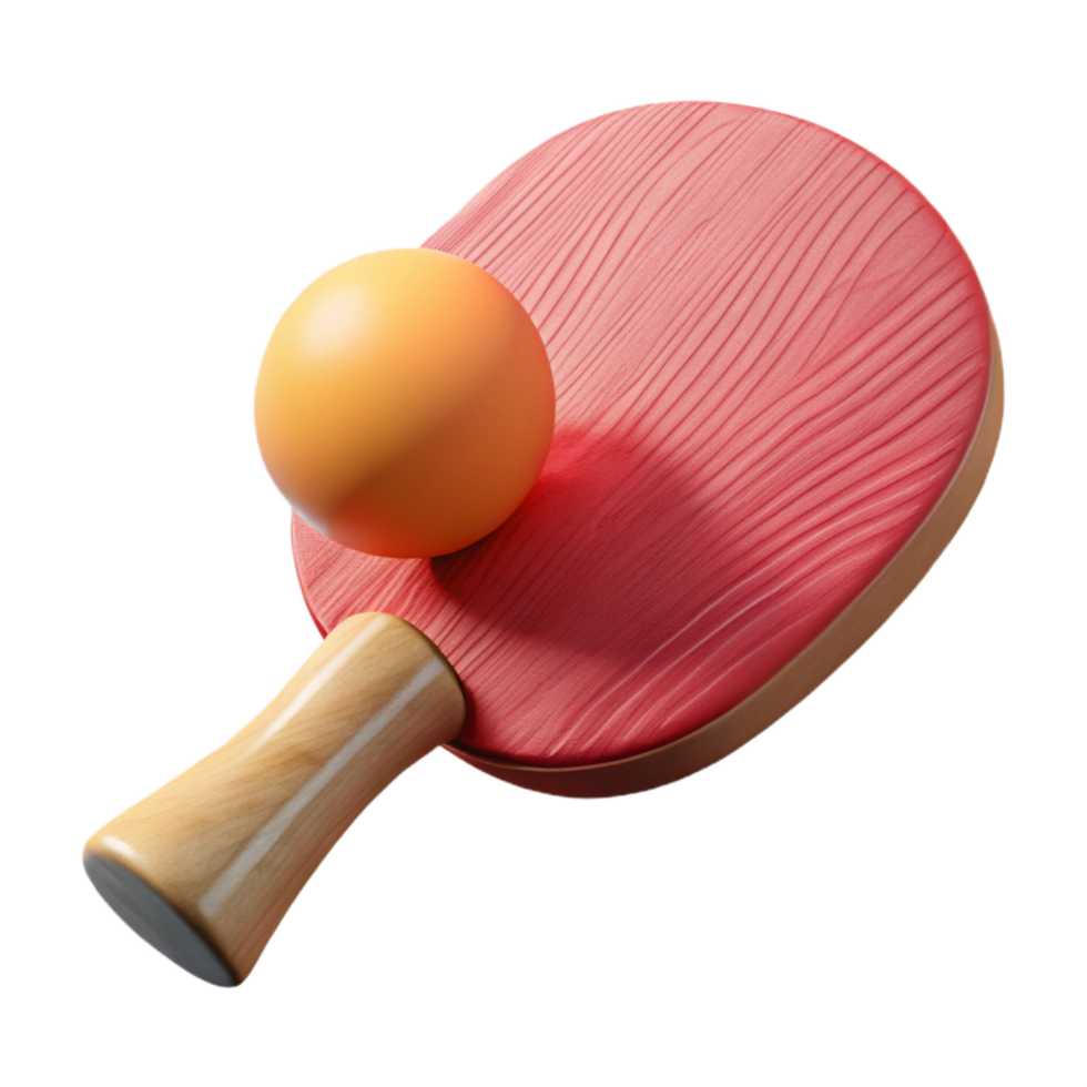 wonderful artistic Table Tennis Paddle and Ball Transparent Cutout high quality png