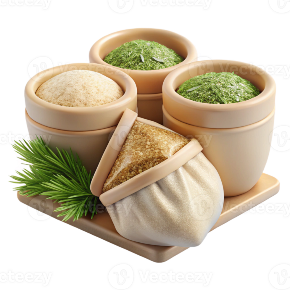 serene minimalist Dry Herbs Variety Pack Transparent Background exclusive png
