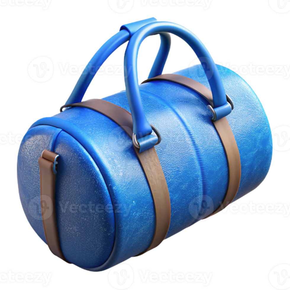wonderful modern Duffel Bag Blue Transparent Background high quality png