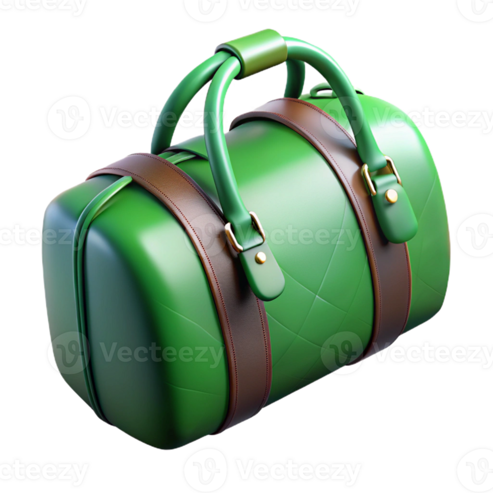 stunning rustic Duffel Bag Green Transparent Background detailed png