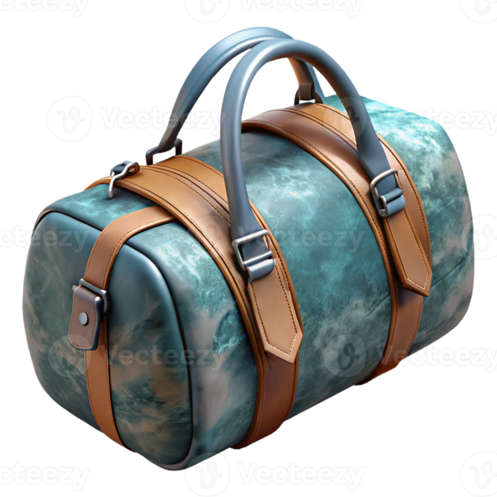 serene traditional Duffle Bag Packed and Ready to Go Transparent Background png
