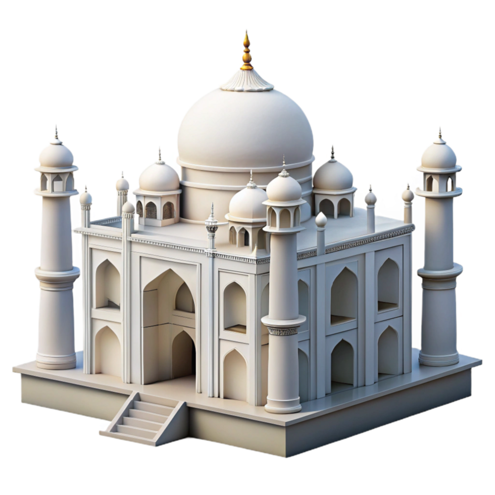 stunning rustic Taj Mahal White Marble Intricate Detail Transparent Background genuine png
