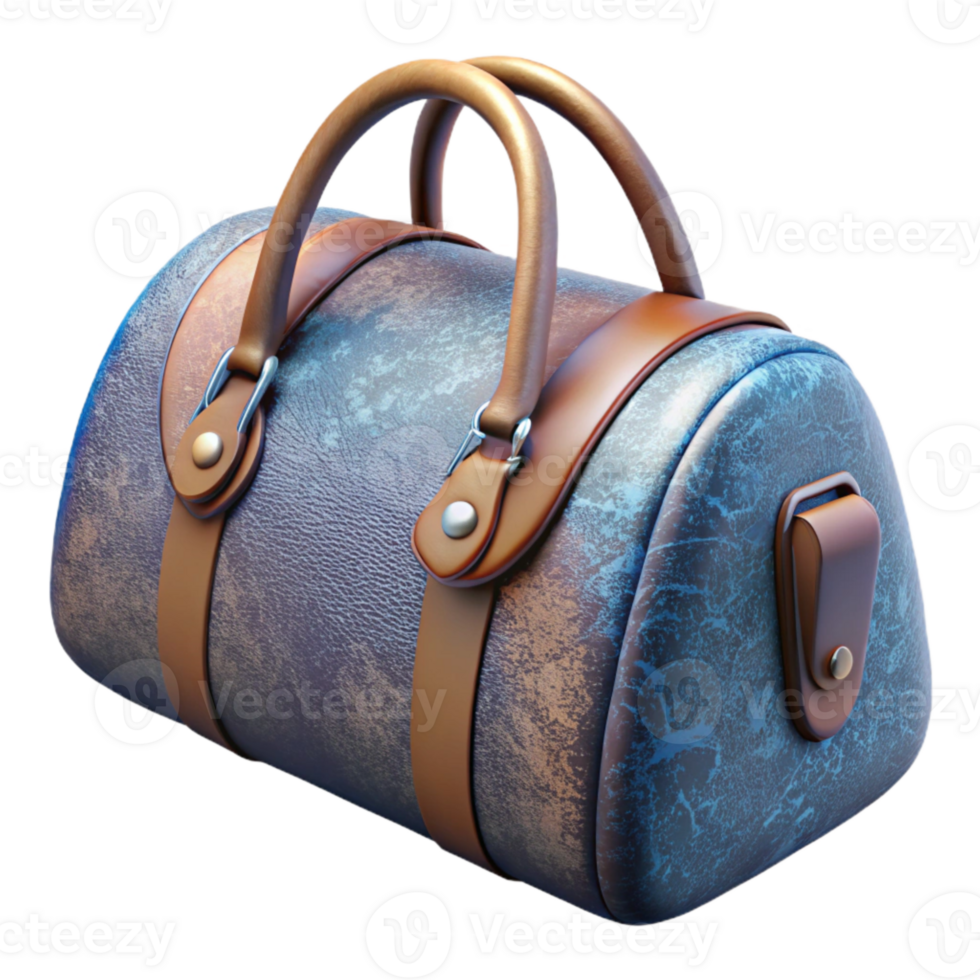 vibrant artistic Duffle Bag with Zipper Pull Transparent Background authentic png