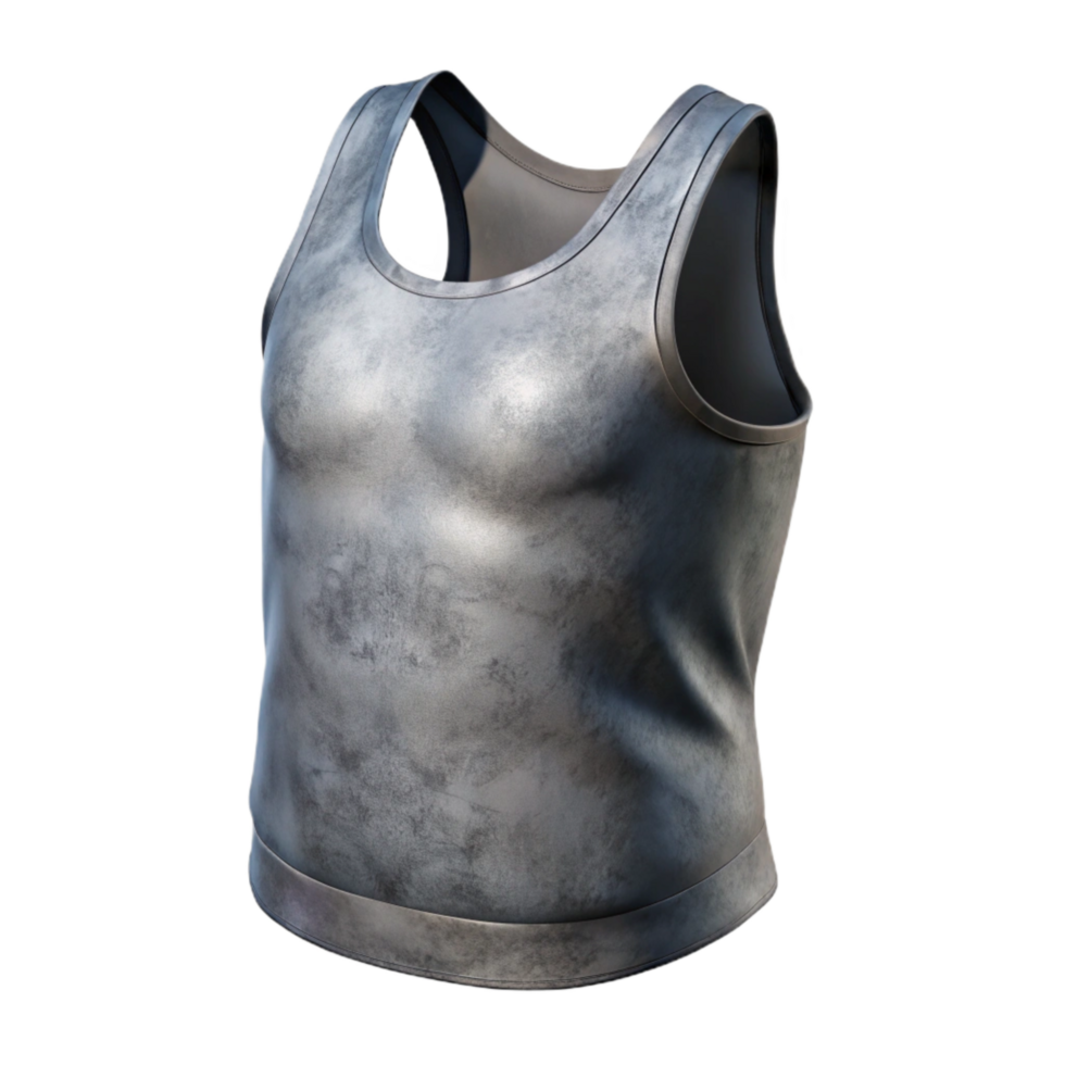 stunning minimalist Tank Top Grey Cotton Isolated Cutout genuine png