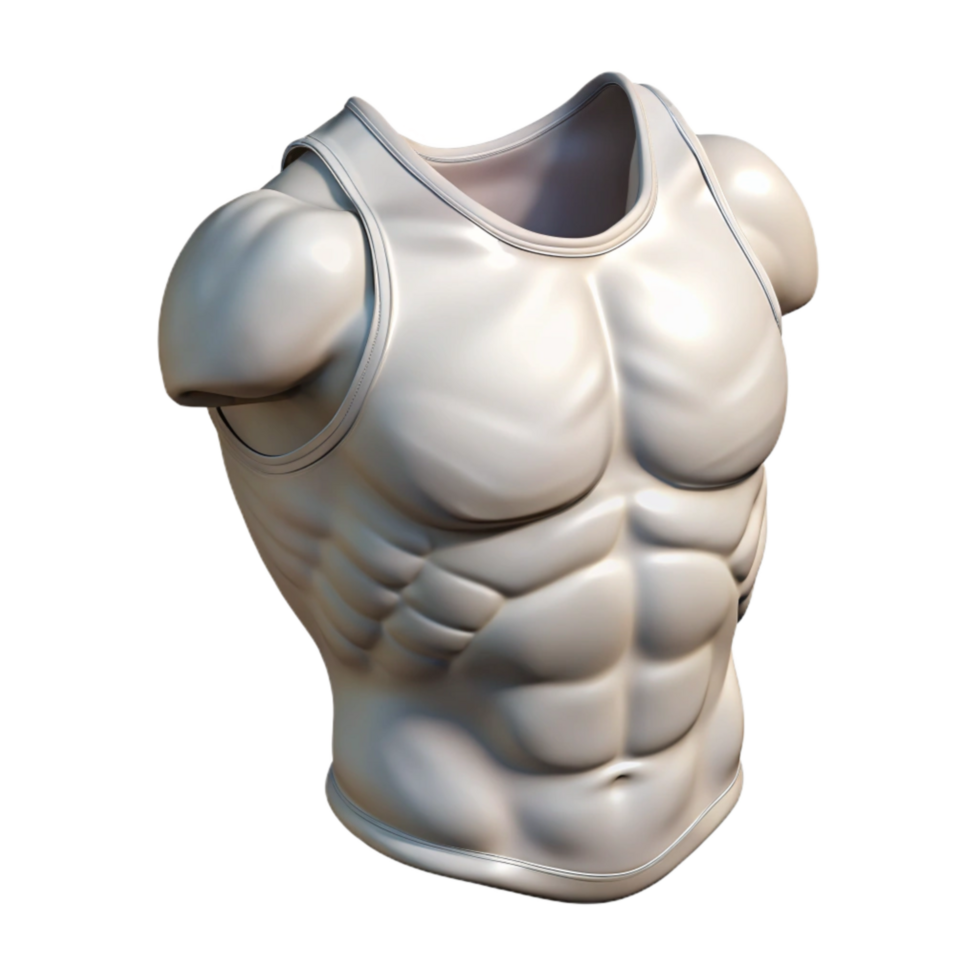 impressive creative Tank Top White Muscle Fit Isolated Cutout professional png