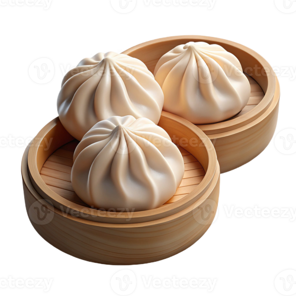 vibrant contemporary Dumplings Steamed and Ready Transparent Background premium png