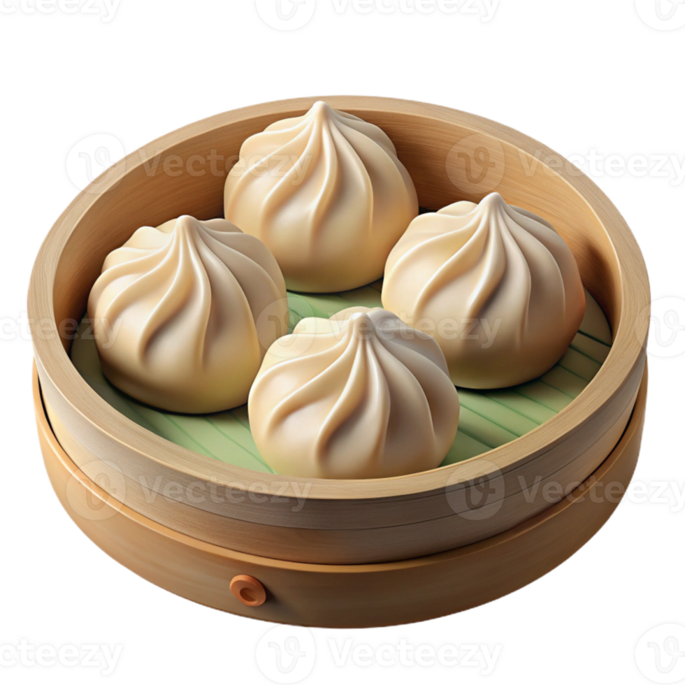 vibrant creative Dumplings Steamed and Ready Transparent Background high quality png