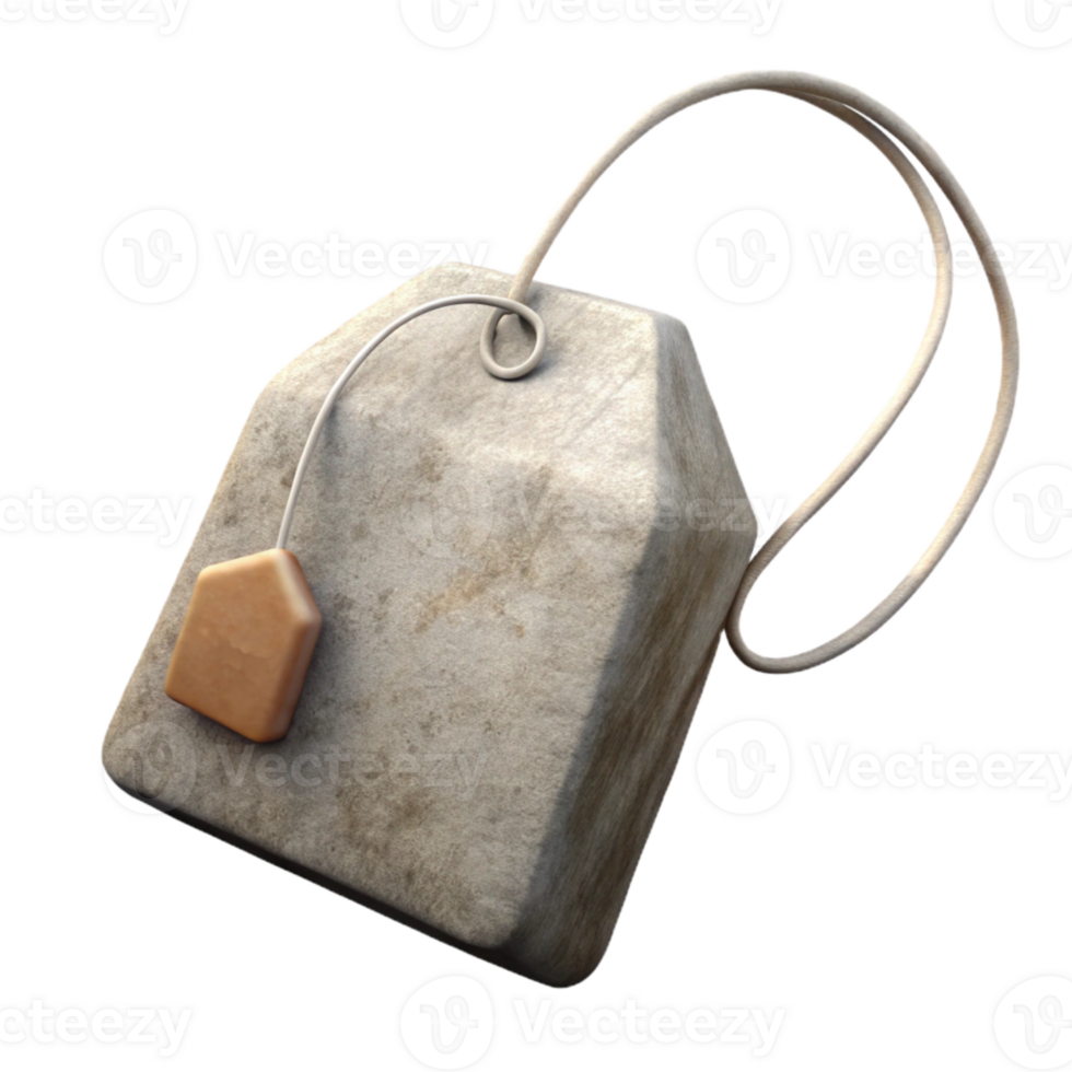 dramatic rustic Tea Bag Cutout with String Detail genuine png