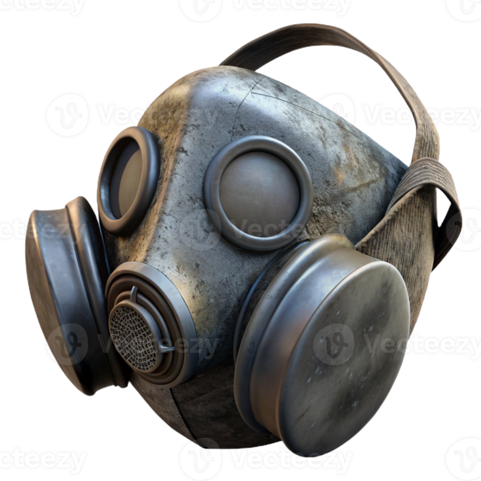 serene traditional Dust Mask Black Filtering Respirator Transparent Background authentic png