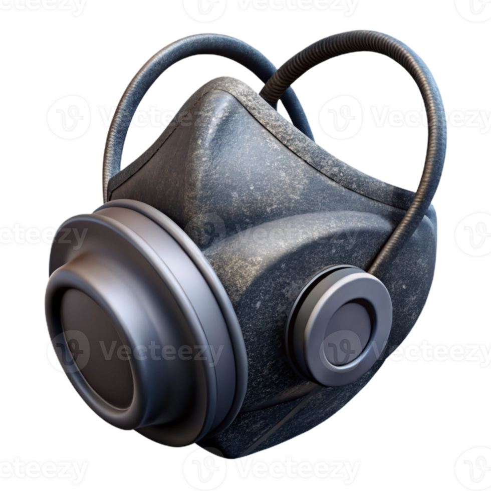 extraordinary abstract Dust Mask Black Isolated with Transparent Background exclusive png