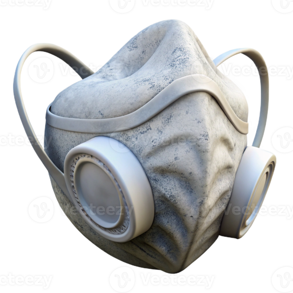 dramatic modern Dust Mask White Filtering Respirator Transparent high resolution png