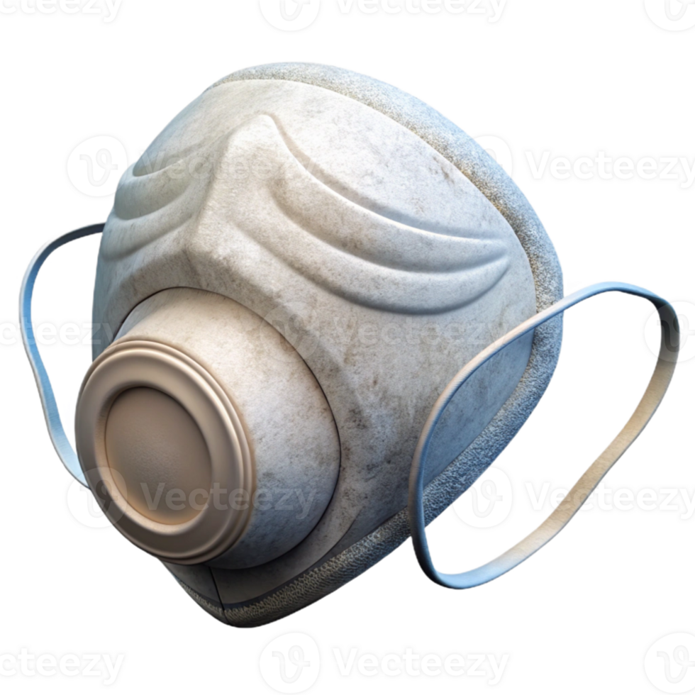 impressive traditional Dust Mask White Isolated with Transparent Background png