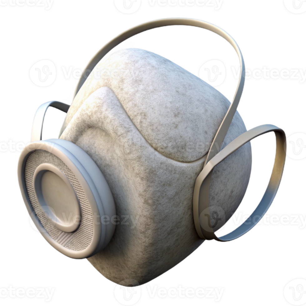 wonderful traditional Dust Mask White Isolated with Transparent Background png