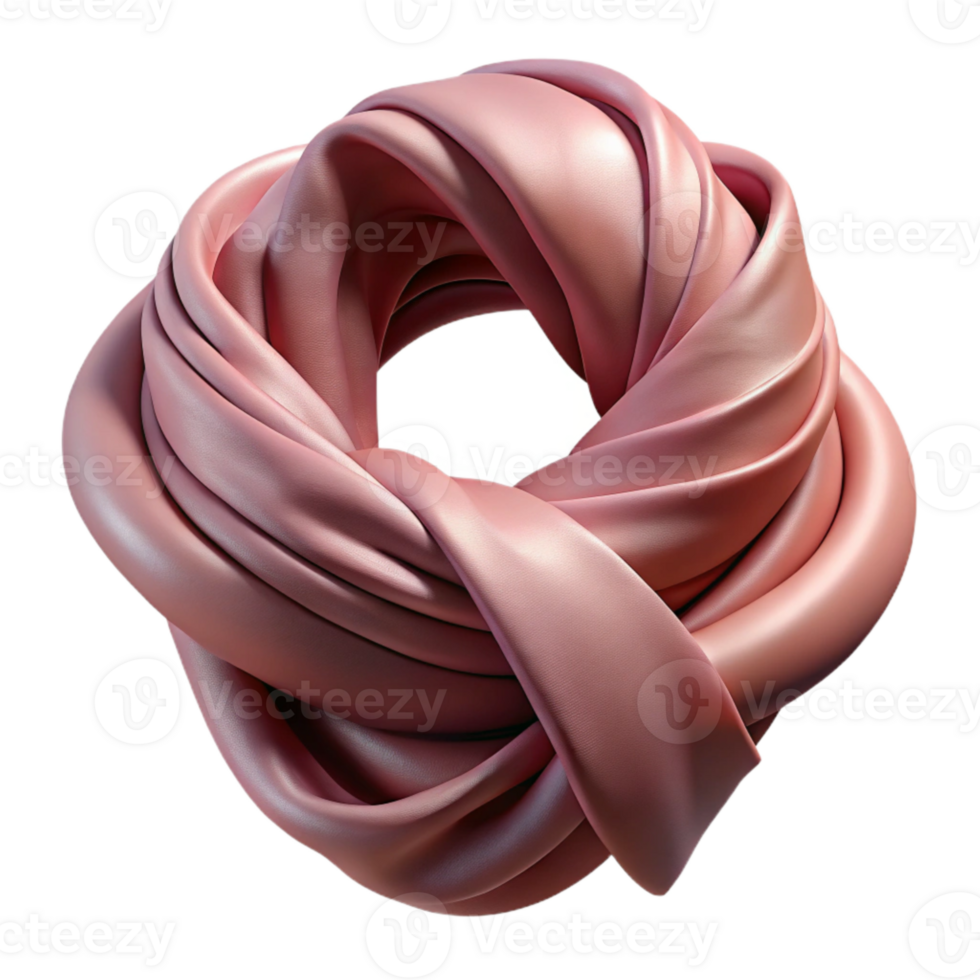 elegant artistic Dusty Rose Silk Scarf Draped Cutout authentic png