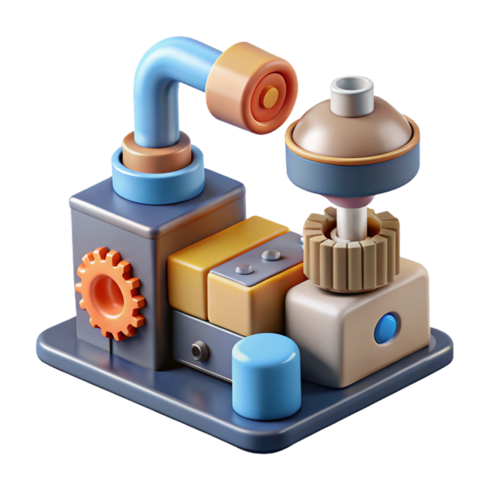 vibrant rustic D Virtual Manufacturing Process Transparent Background png