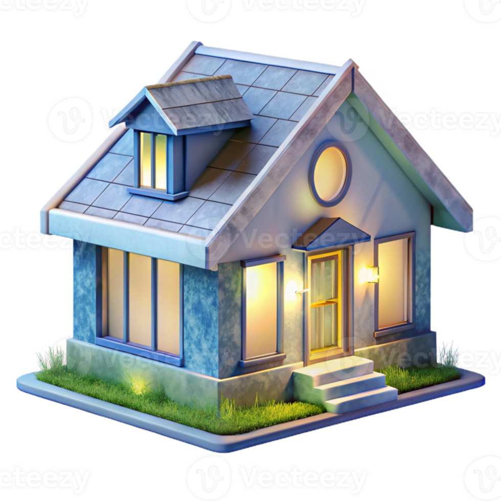 serene rustic D Virtual Home Design Transparent Background premium png