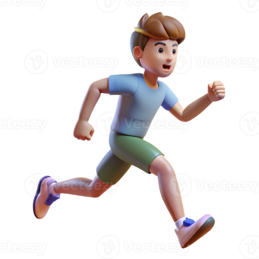 vibrant modern Dynamic Runner Side View Transparent Background professional png