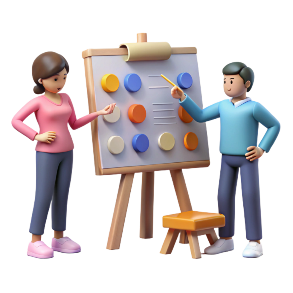 wonderful rustic Team Brainstorming at Whiteboard Cutout exclusive png